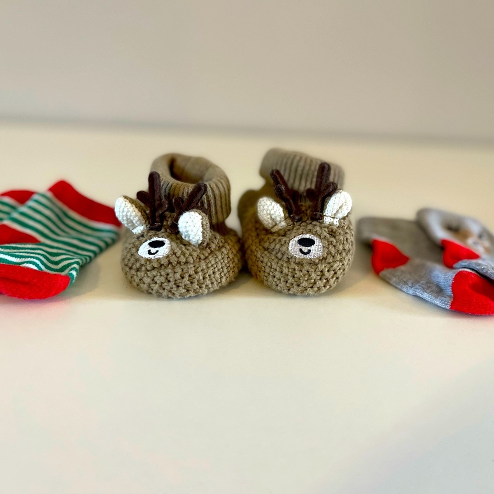 Carter’s Baby Christmas Socks, Size 3-12M